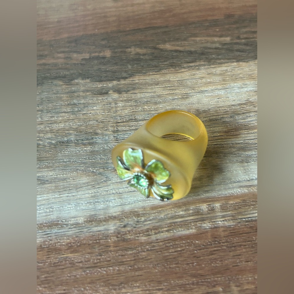 Yellow Floral Ring